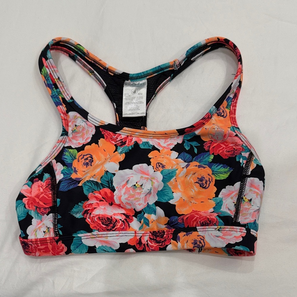 Body Glove Floral Sports Bra - Black and Multicolor